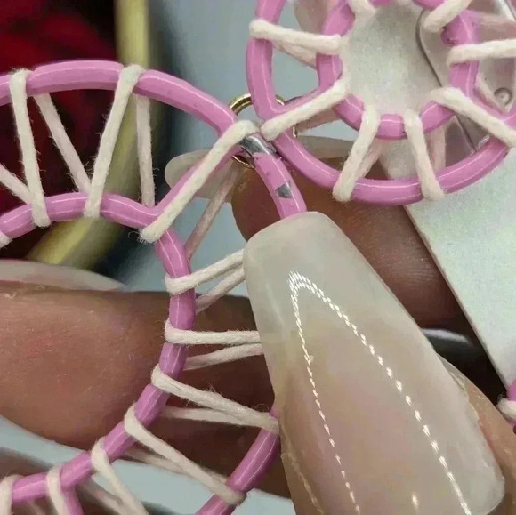 Sugarfix by Bauble bar earrings Barbie pink - flawed - Picture 3 of 4